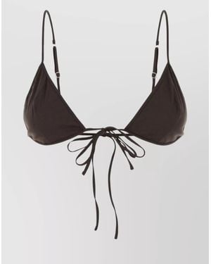 Prada Triangle Cup Tie Front Stretch Bra - Multicolour