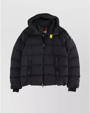 Parajumpers Quilted Hooded Coat And Side Pockets - Blue