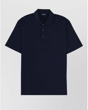 Herno Cotton Regular-Fit Short-Sleeve Polo Shirt - Blue