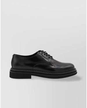 Dolce & Gabbana Leather Derby Shoes - Black