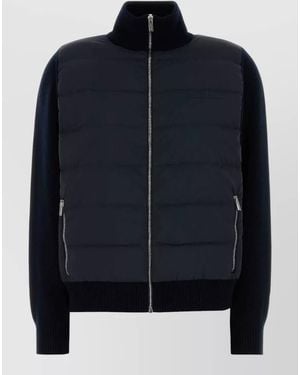 Miu Miu Stretch Cashmere Blend Quilted Knit Jacket - Blue