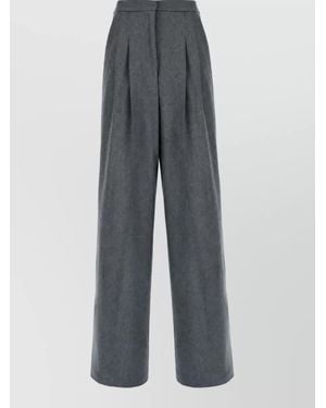 PT Torino Cashmere Wide-Leg Trousers - Grey
