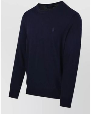 Ralph Lauren Wool Round Neck Sweater - Blue