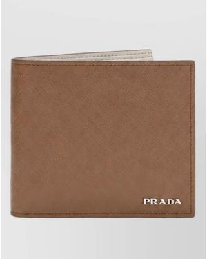 Prada Calf Leather Wallet - Brown