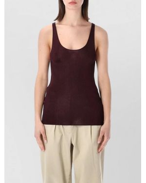Frankie Shop Rayon Slim-Fit Scoop-Neck Sleeveless Knit Tank Top - Purple