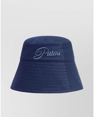Patou Logo-Embroidered Bucket Hat - Blue