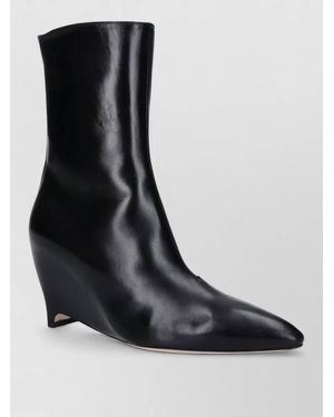 Maison Margiela Ankle Boots Pointed Toe Wedge Heel - Black