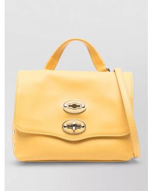 Zanellato Leather Studded Shoulder Bag - Yellow
