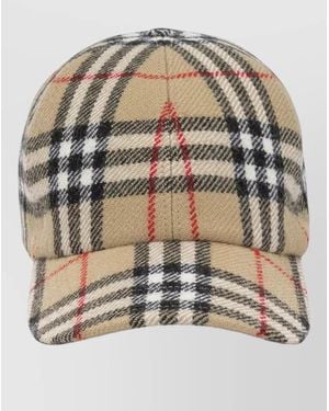 Burberry Wool Check Baseball Cap - Multicolor
