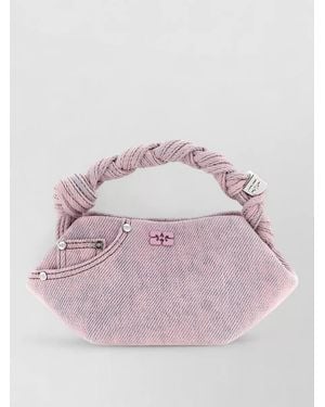 Ganni Mini Bou Shoulder Bag Twisted Handle - Pink