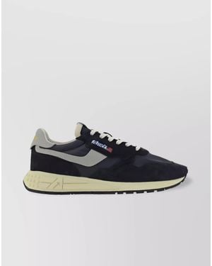 Autry Low Top Sneakers Featuring Suede Overlays - Blue