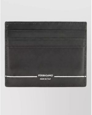 Ferragamo Leather Card Holder - Black