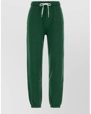 Polo Ralph Lauren Cotton Blend Joggers Cuffed Ankles Pockets - Green