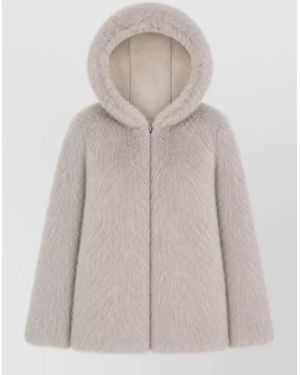 LA ROSE Faux Shearling Coat - Multicolor
