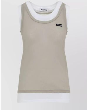 Miu Miu Sleeveless and tank tops for Women | Online Sale up