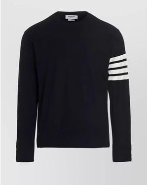 Thom Browne Wool Ribbed Crewneck Jumper - Blue