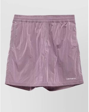 Carhartt Swim Shorts Silk Nylon Blend Pocket - Purple