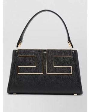 Elisabetta Franchi Faux Leather Shoulder Bag - Black