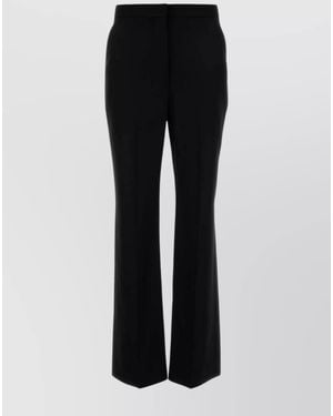 Givenchy Wool Flared Wide-Leg Trousers - Black