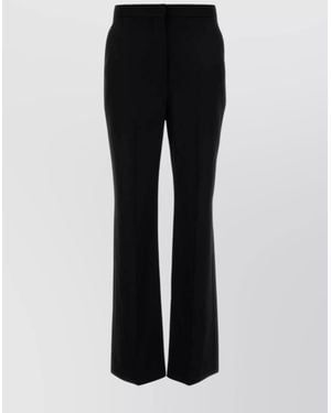 Givenchy Wool Flared Wide-Leg Trousers - Black