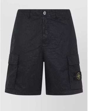 Stone Island Technical Cargo Shorts - Black