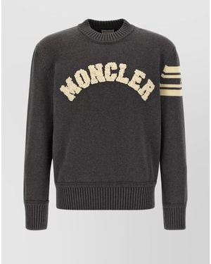 Moncler Cotton Logo Jumper - Grey
