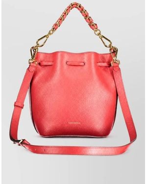Coccinelle Leather Bucket Bag - Red