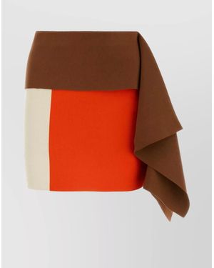 Fendi Wool Mini Skirt - Orange