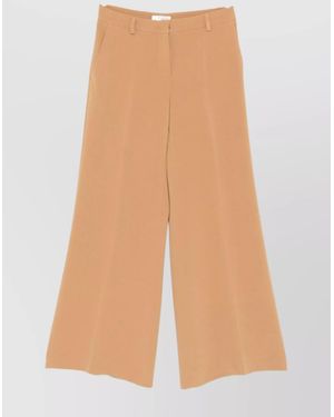 Alberto Biani Wide Leg Pants Featuring Belt Loops - White