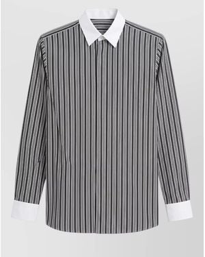 Tom Ford Striped Cotton Shirt - Grey