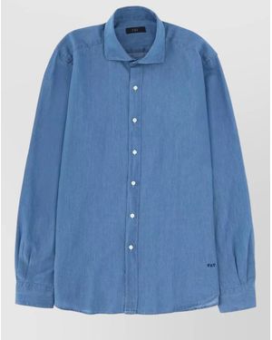 Fay Denim Regular-Fit Shirt - Blue