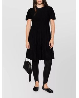 Emporio Armani Striped Midi Dress - Black