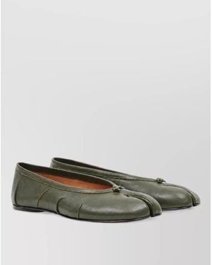 Maison Margiela Leather Ballerina Flats - Gray