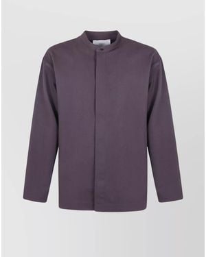 Studio Nicholson Grandad Collar Shirt - Purple