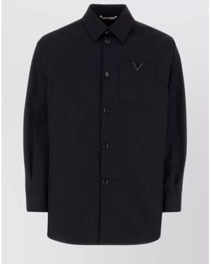 Valentino Garavani Stretch Cotton Shirt - Blue