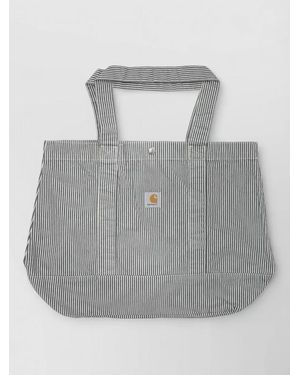 Carhartt Mercer Large Tote Bag Striped Pattern Dual Handles - Grey