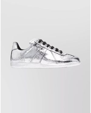 Maison Margiela Metallic Low-Top Trainers Rubber Sole