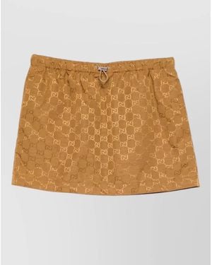 Gucci Midi Knee Skirt Modern Mini Length - Natural