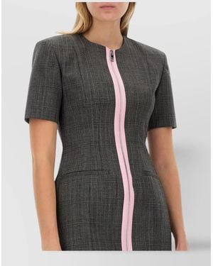 MSGM Virgin Wool Mini Dress - Grey