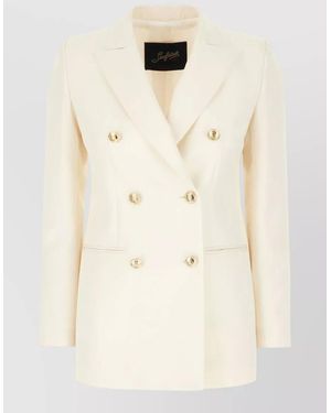 The Seafarer Jacket Buttons Long Sleeves Notched Lapels - Natural