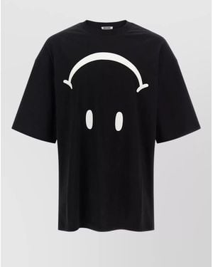 Moschino Smiley Logo Crew Neck Graphic T Shirt - Black