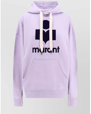 Isabel Marant Cotton Sweatshirt Logo Flocking - Purple