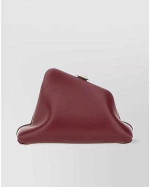The Attico Leather Clutch Bag - White