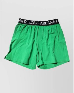 Dolce & Gabbana Cotton Regular Boxer Shorts Underwear Style - Green
