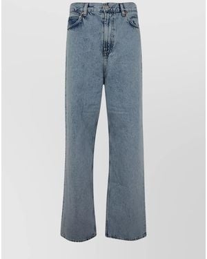 Wardrobe NYC Cotton Low-Rise Wide-Leg Jeans - Blue