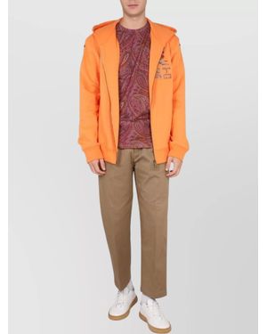 Etro Hooded Zip Hoodie - Orange