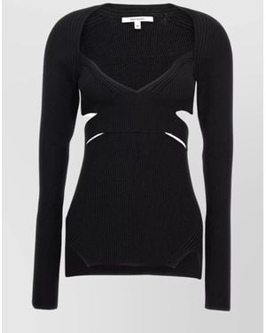 Nensi Dojaka Cutout Knitted Top - Black