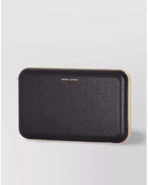 Magda Butrym Lelia Clutch Bag Leather Chain Detail - Gray