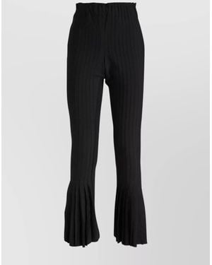 Sacai Pants Wool Blend Elastic Waistband - Black