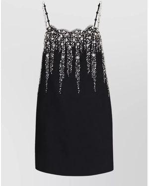 Valentino Garavani Wool Cocktail Mini Dress - Black